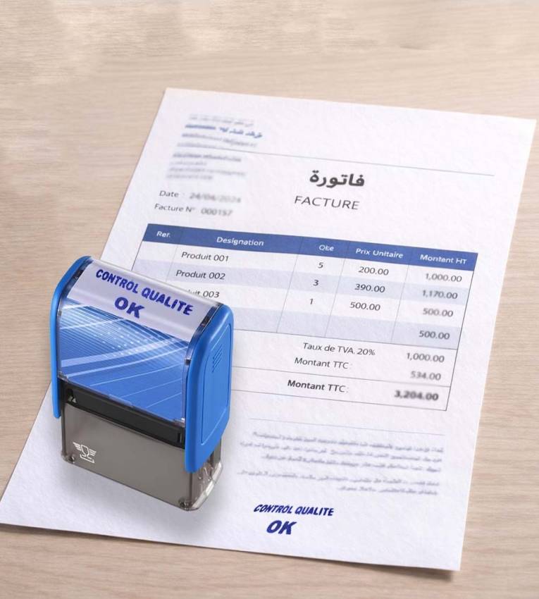 Tampon prêt – CONTRÔLE QUALITÉ OK